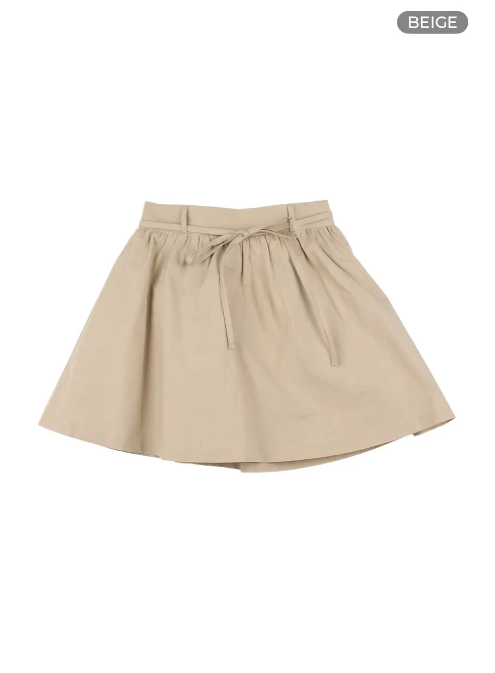 Semi-Shirred Cotton Mini Skirt OM420 - Image 7