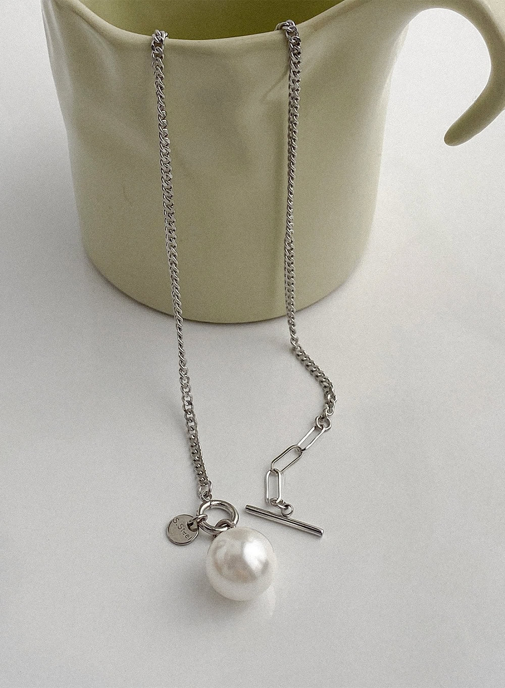 Serene Toggle Pearl Necklace IA517 - Image 4