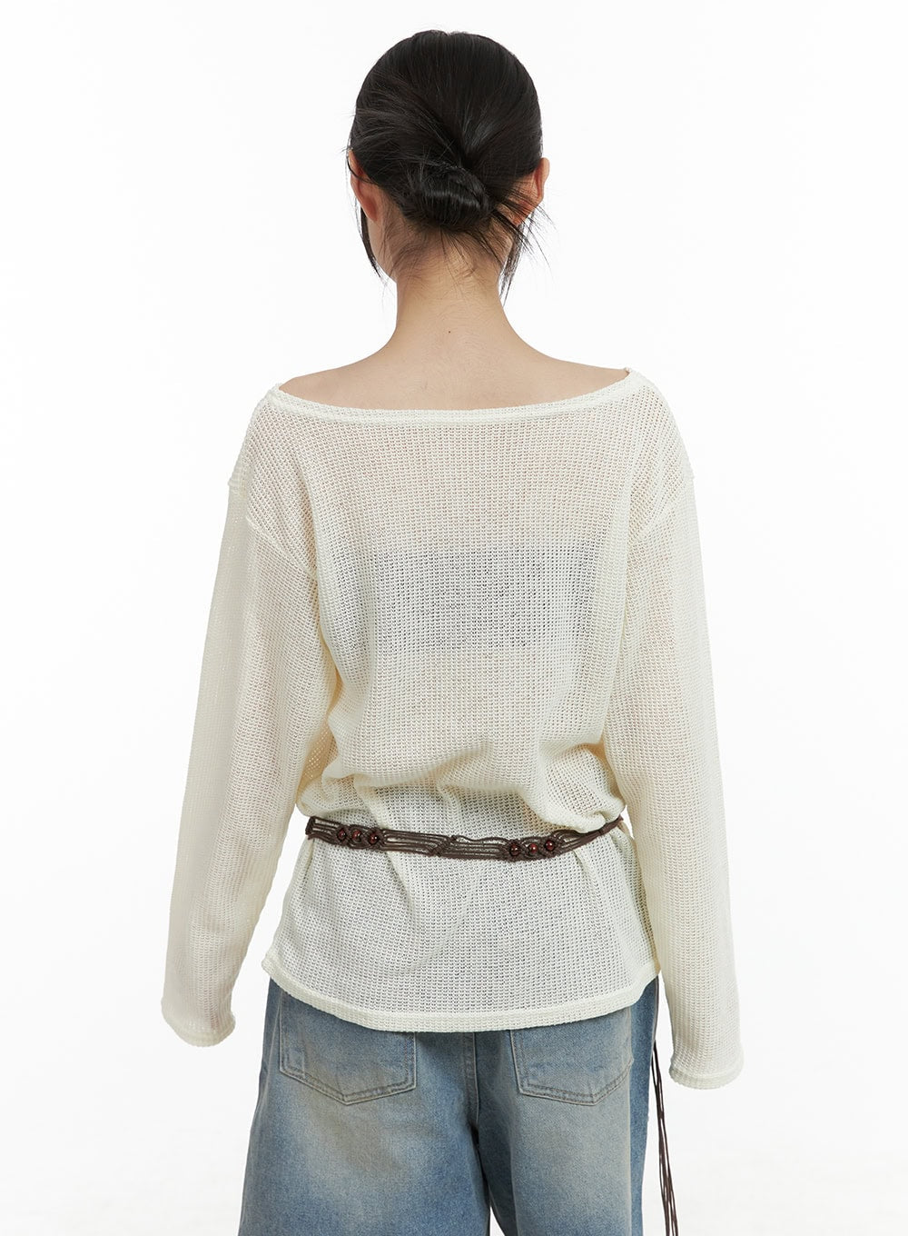 Sheer Bliss Off Shoulder Sweater CL412 - Image 4