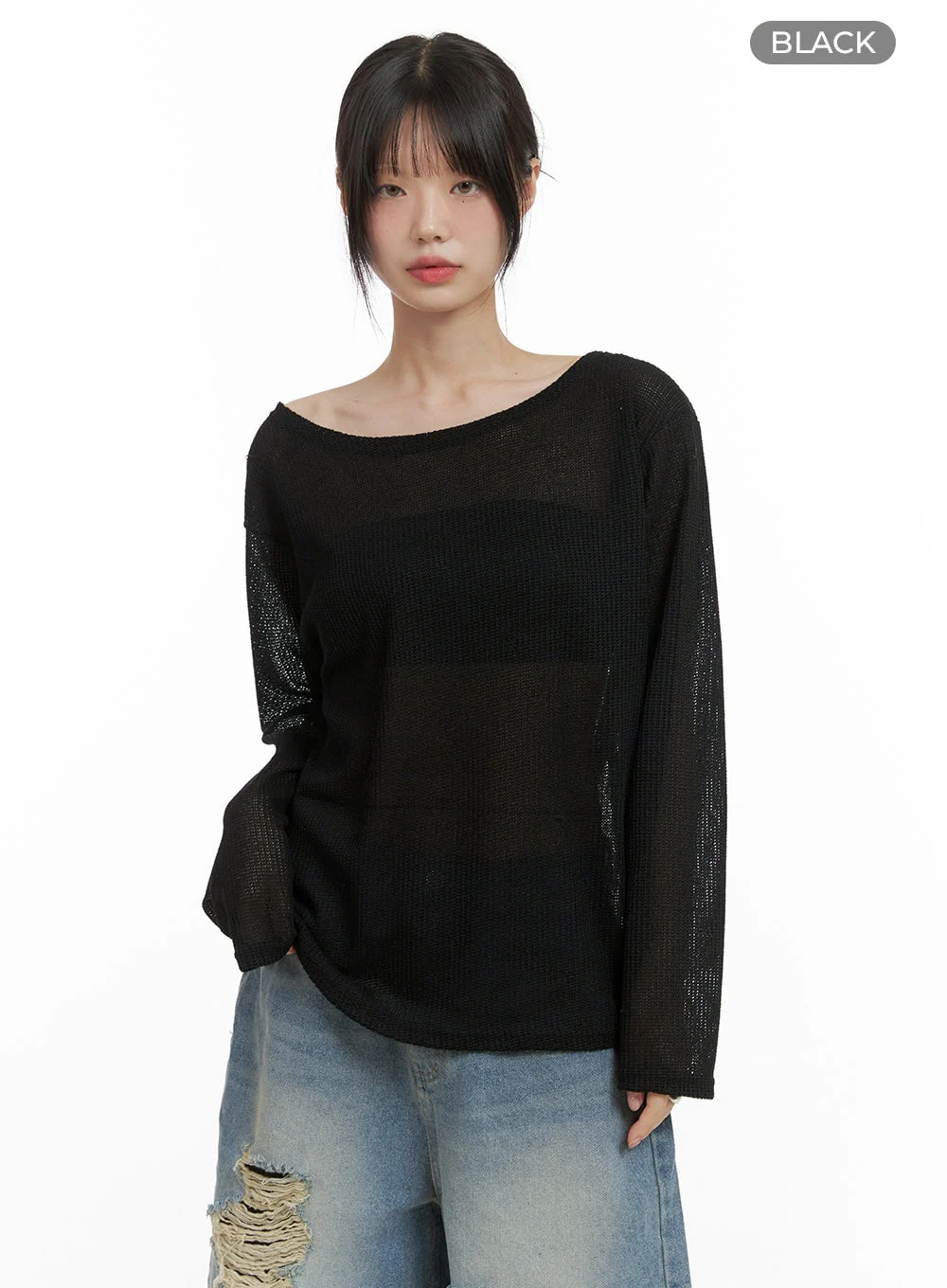 Sheer Bliss Off Shoulder Sweater CL412 - Image 9