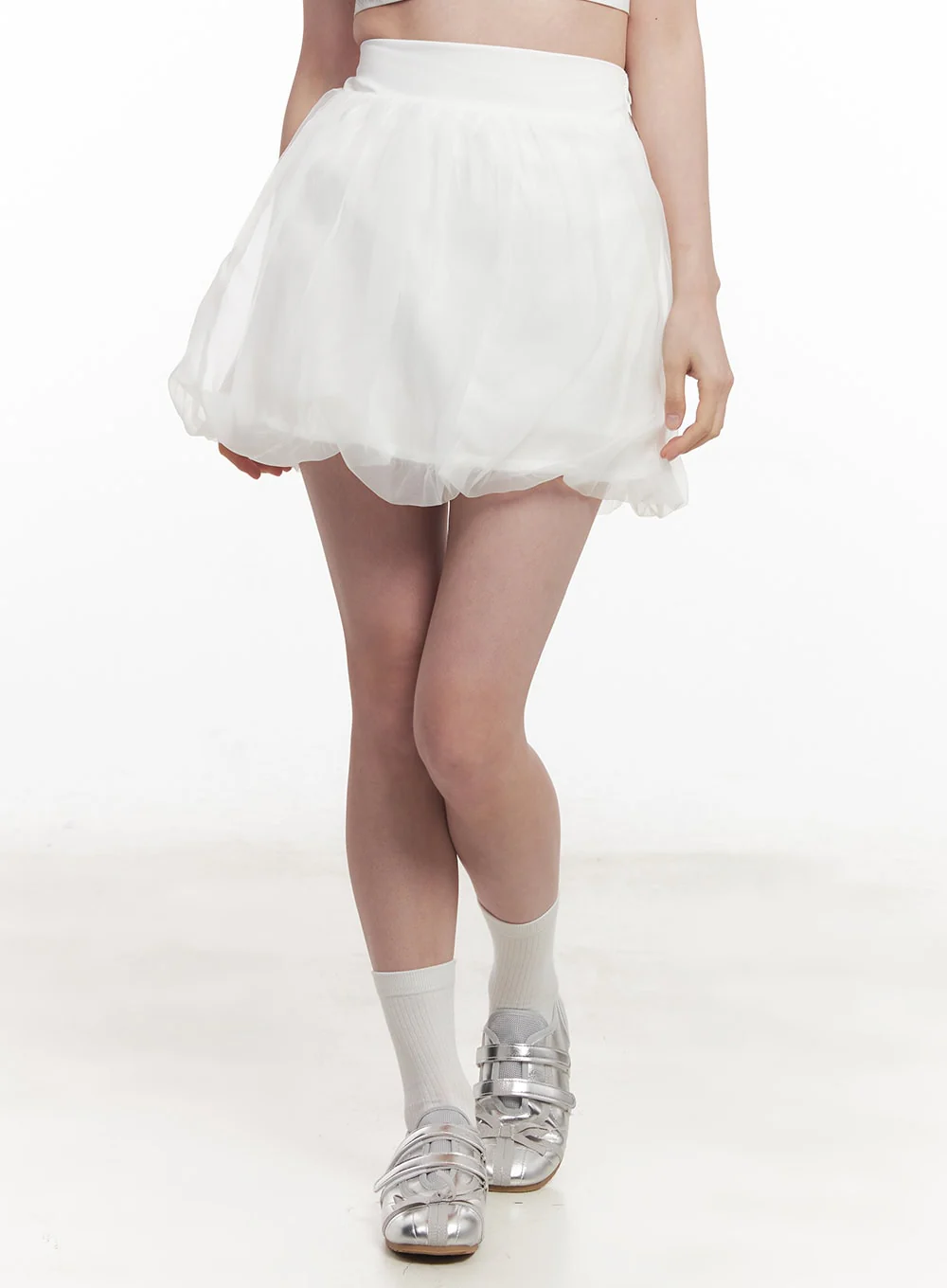 Sheer Cloud Bubble Mini Skirt IY513 - Image 6