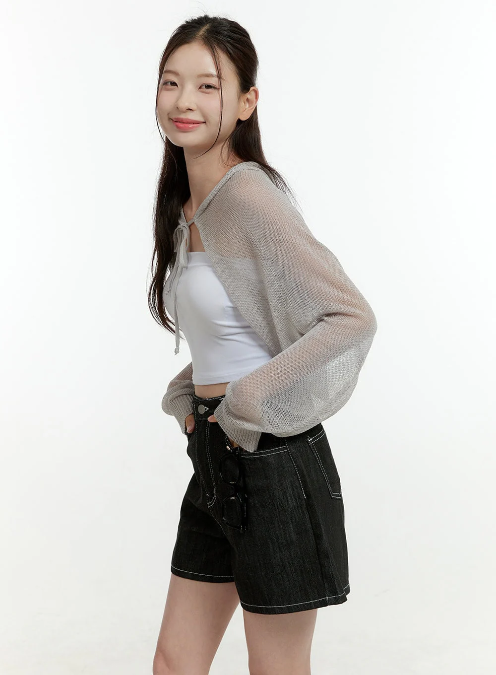Sheer Hooded Bolero Top OL430 - Image 5