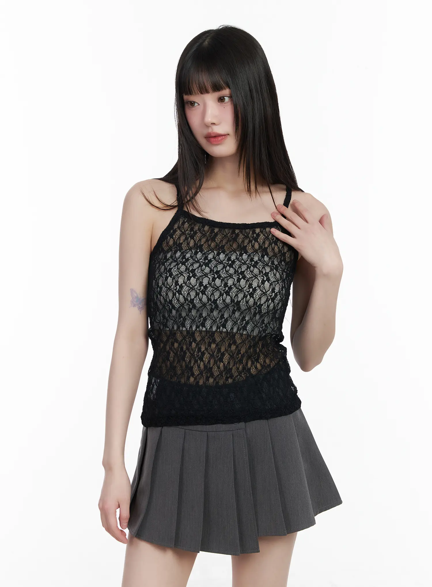 Sheer Lace Tank Top CM525 - Image 2