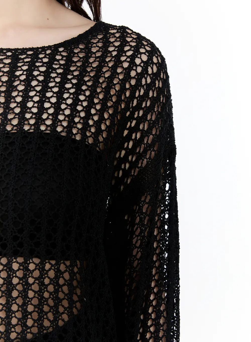 Sheer Loose-Fit Sweater CL504 - Image 5
