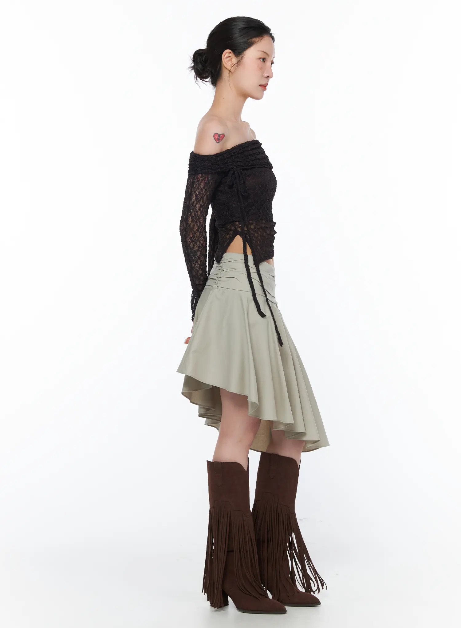 Sheer Off-Shoulder Lace Top CA524 - Image 4