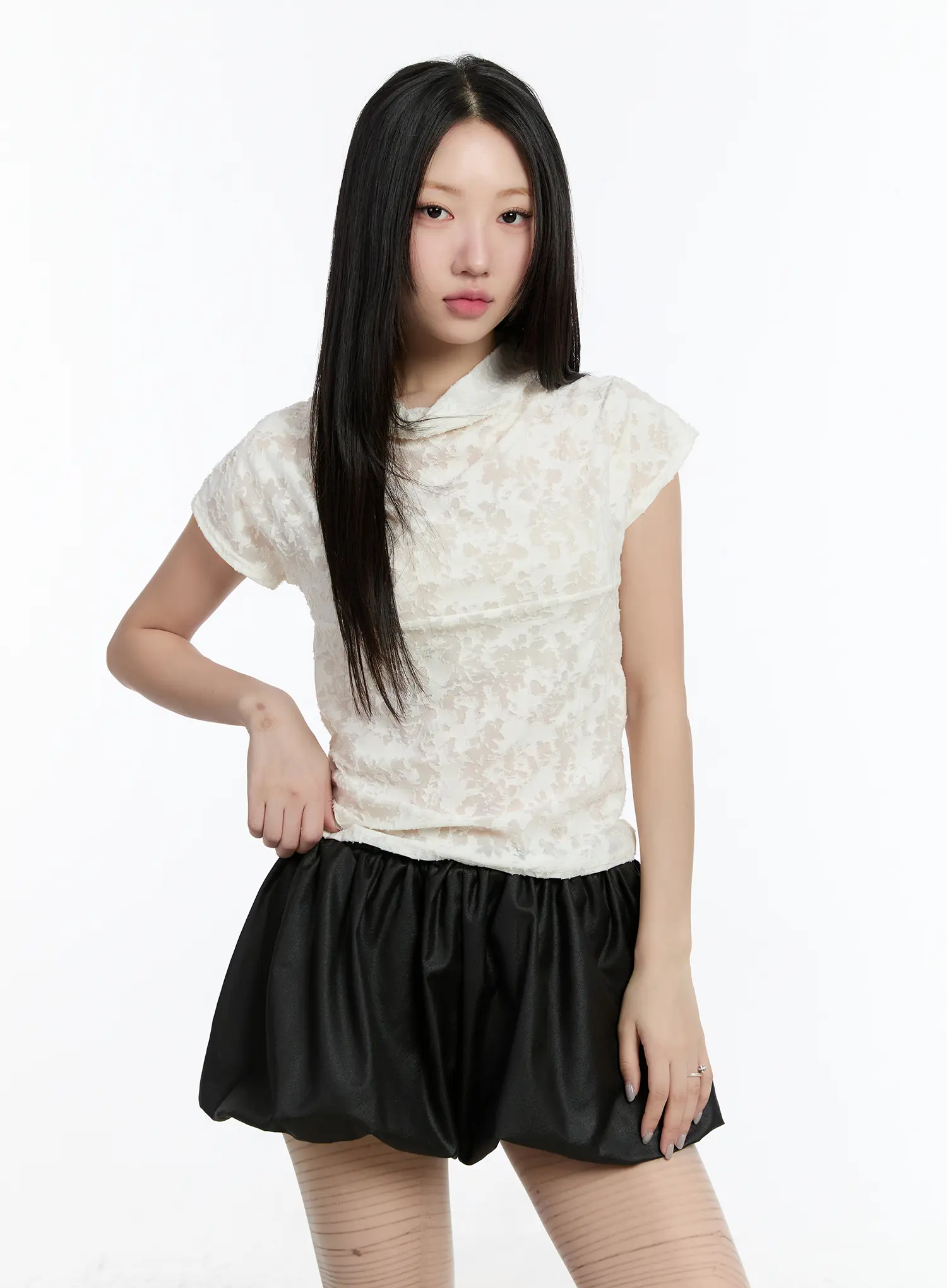 Sheer Short Sleeve Blouse CM511 - Image 10