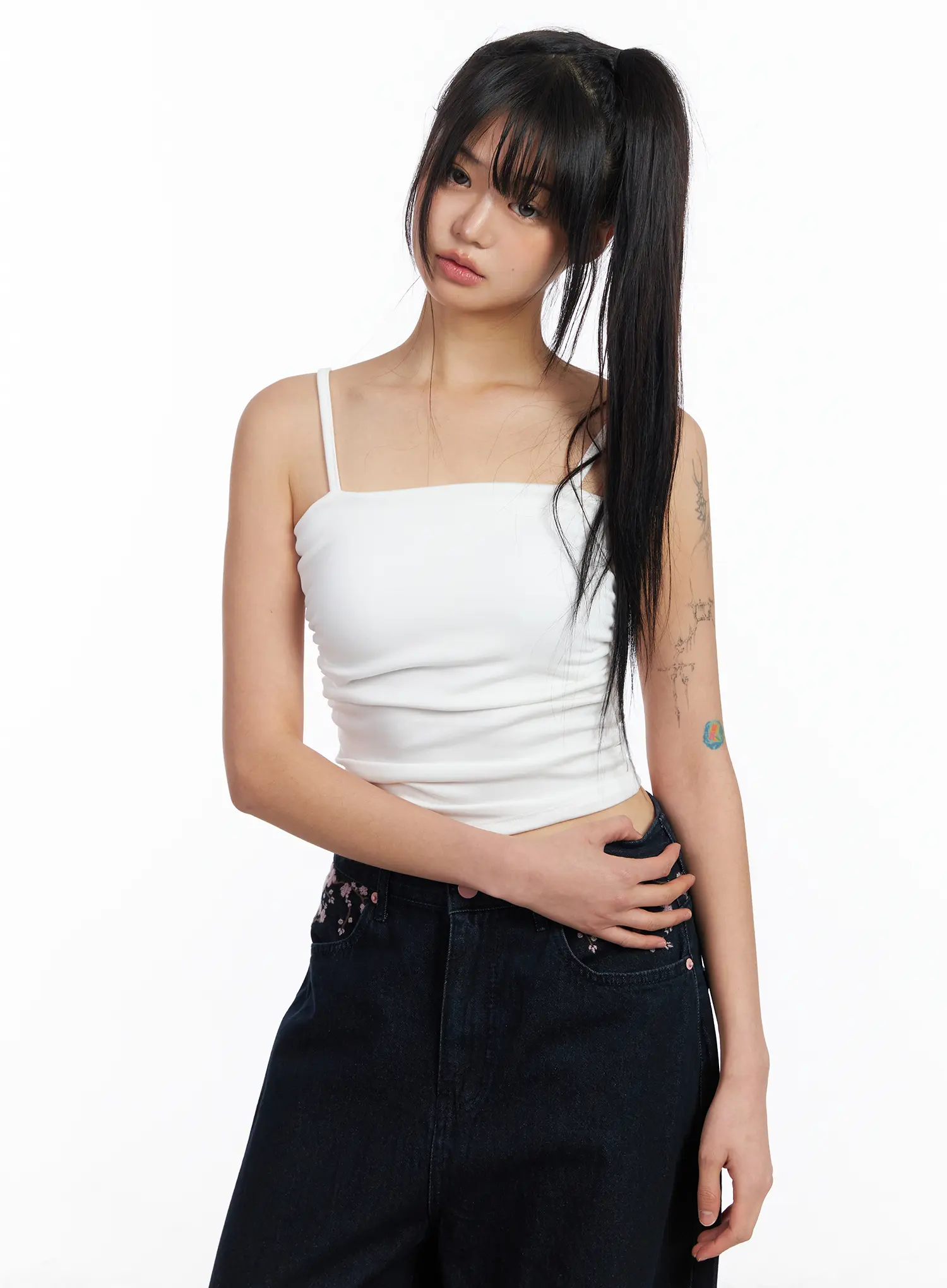Shirred Basic Tank Top CF504