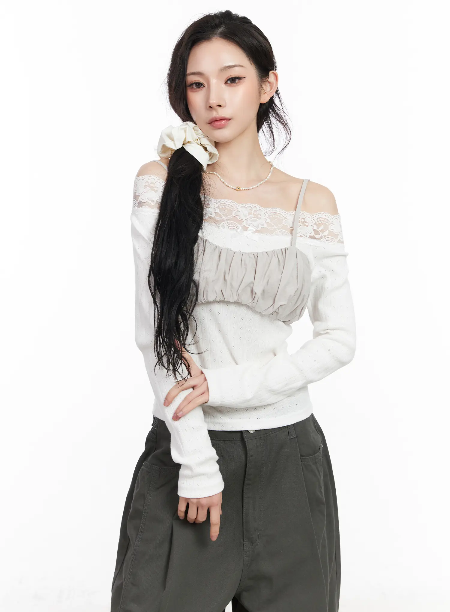 Shirred Micro Bustier Top CM518