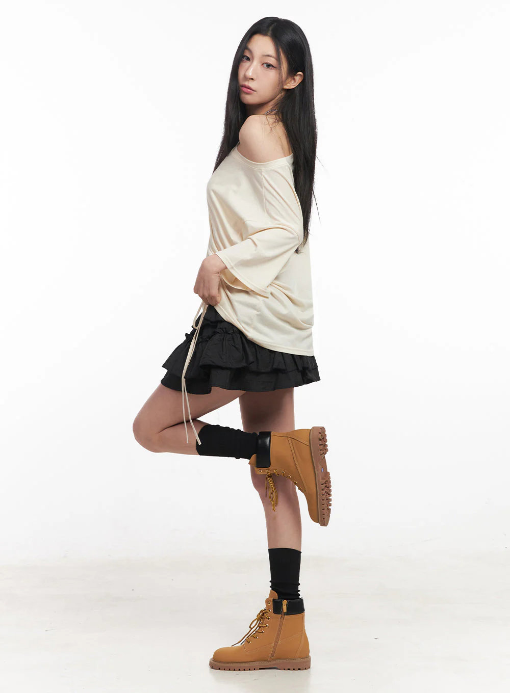 Shirred One-Shoulder Top IY516 - Image 12