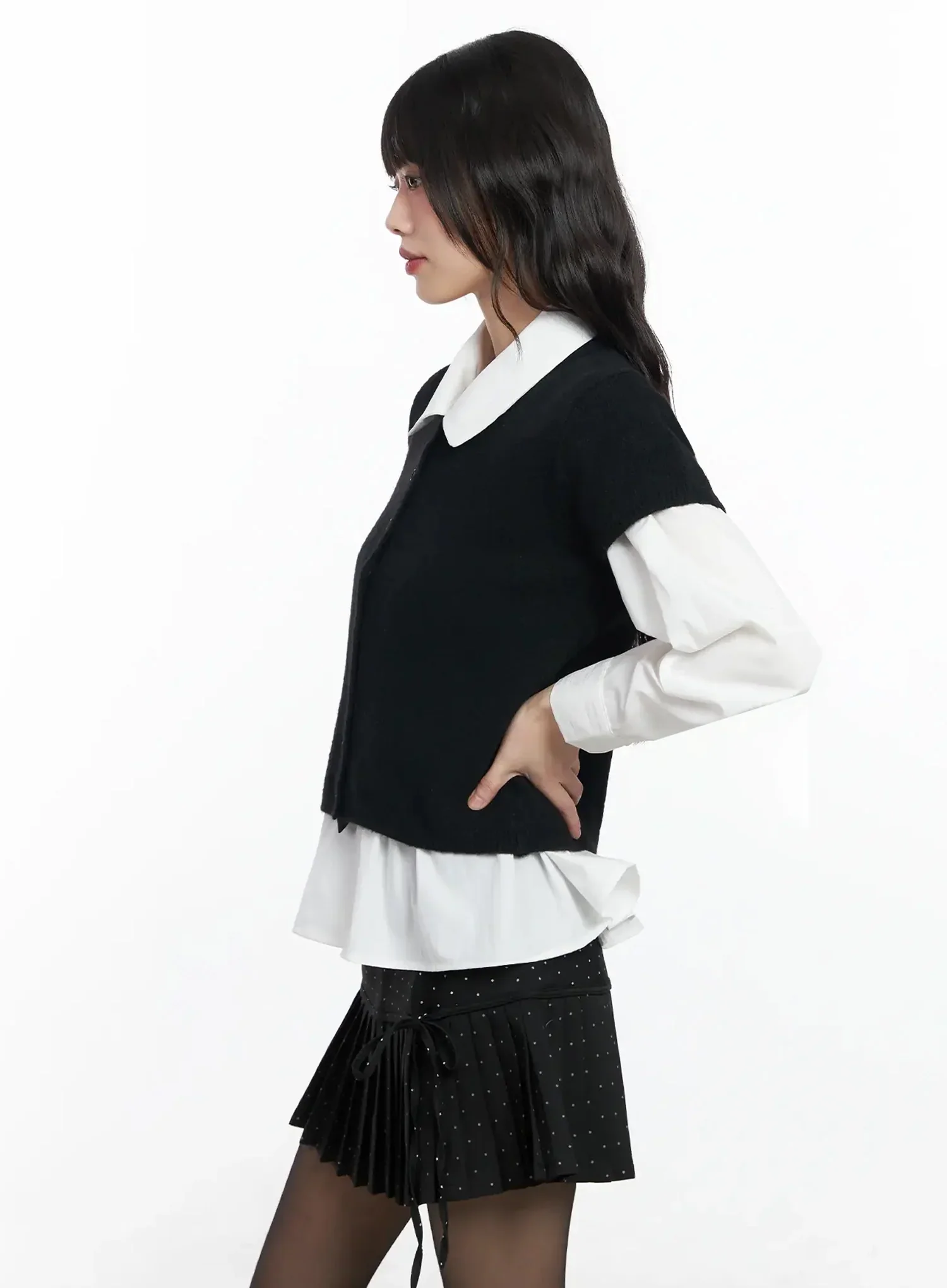 Short Sleeve Knit Top IF505 - Image 7