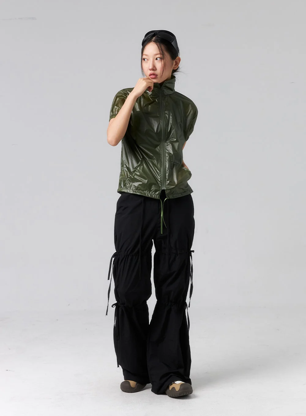Short Sleeve Nylon Zip-Up CL319 - Image 13