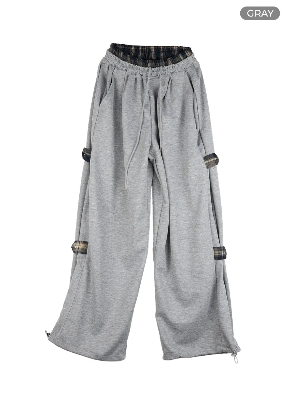 Side Buckle Oversized Sweatpants CG423 - Image 11