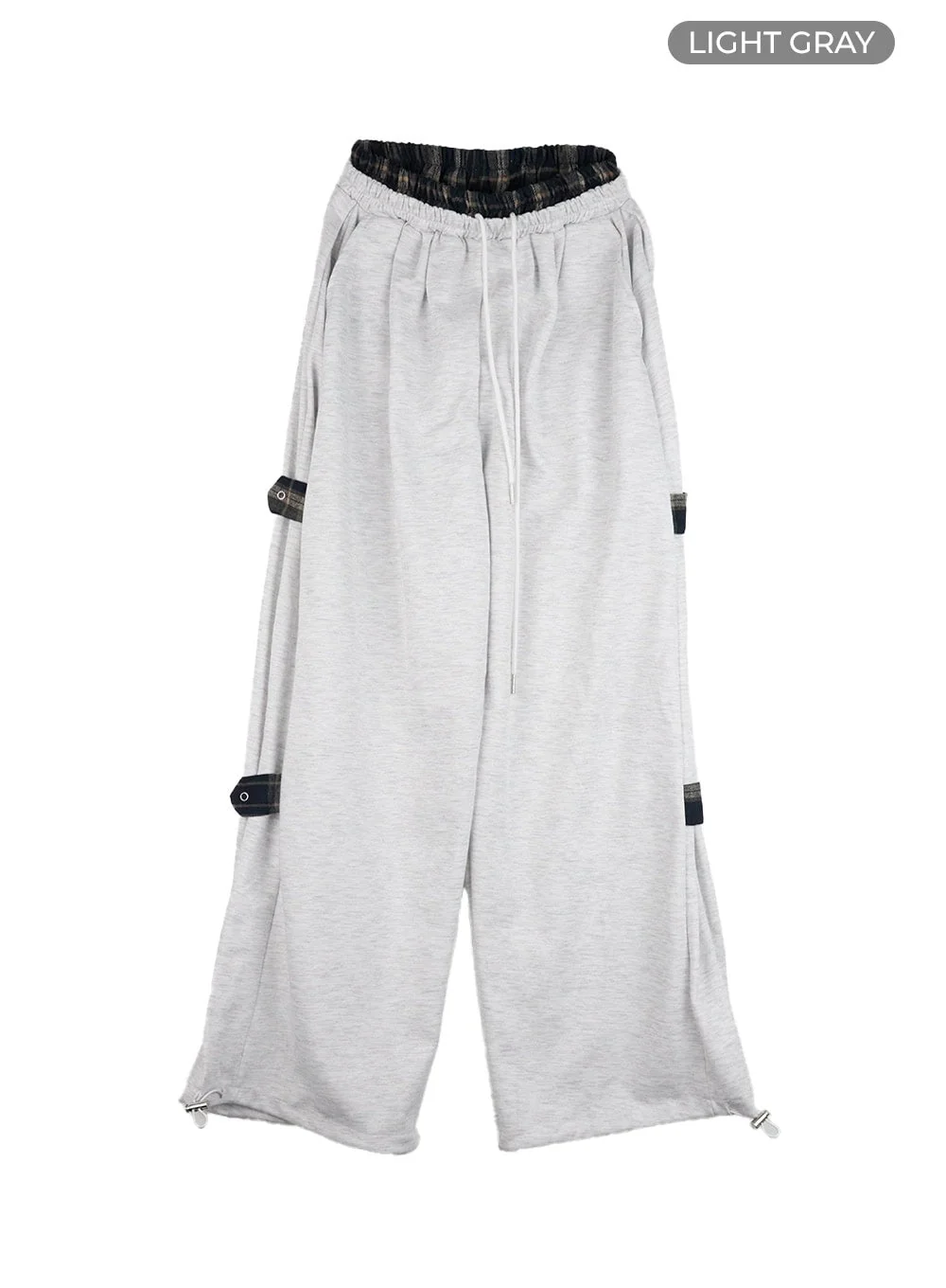 Side Buckle Oversized Sweatpants CG423 - Image 9