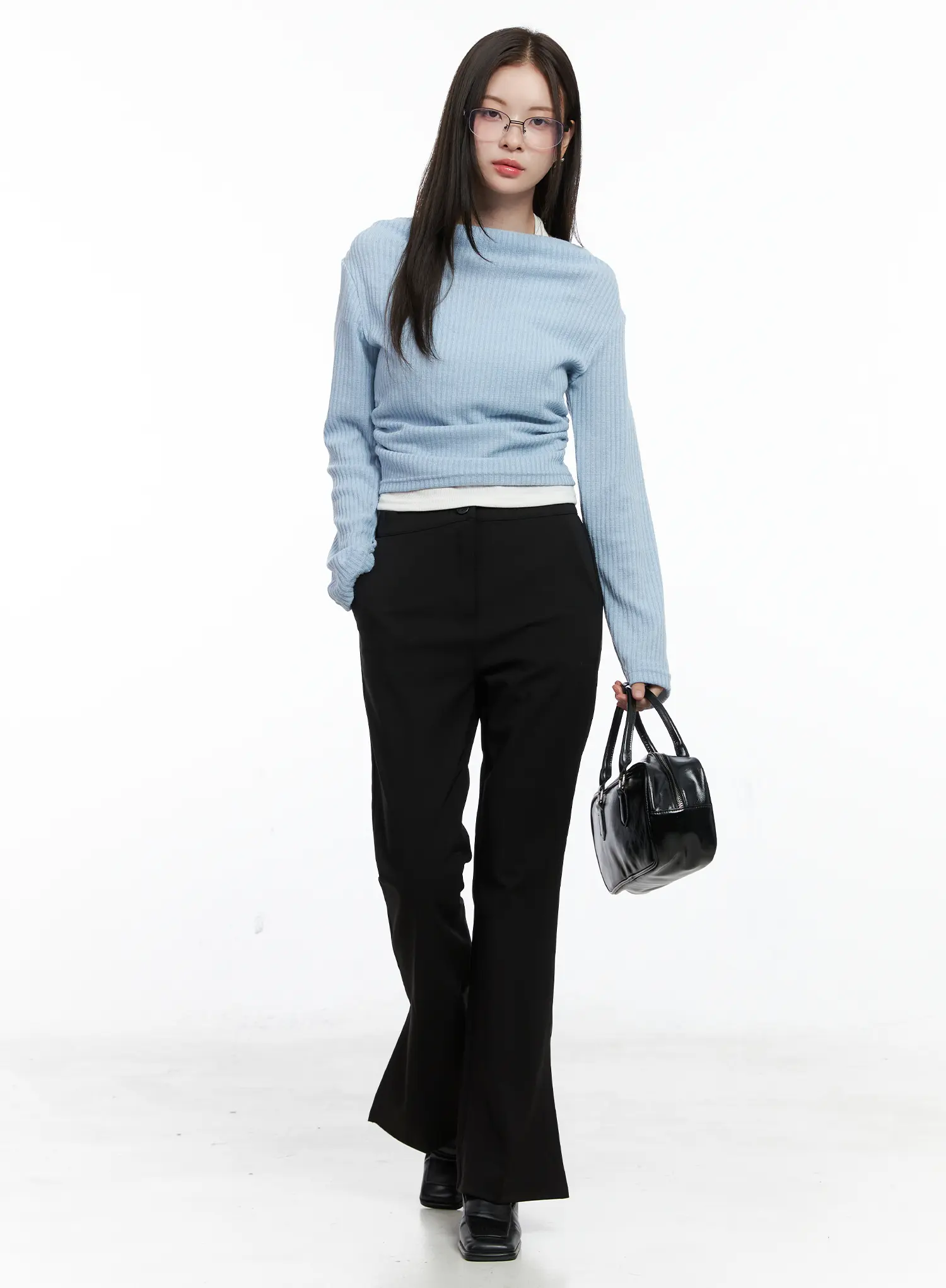 Side Slit Bootcut Trousers CO503