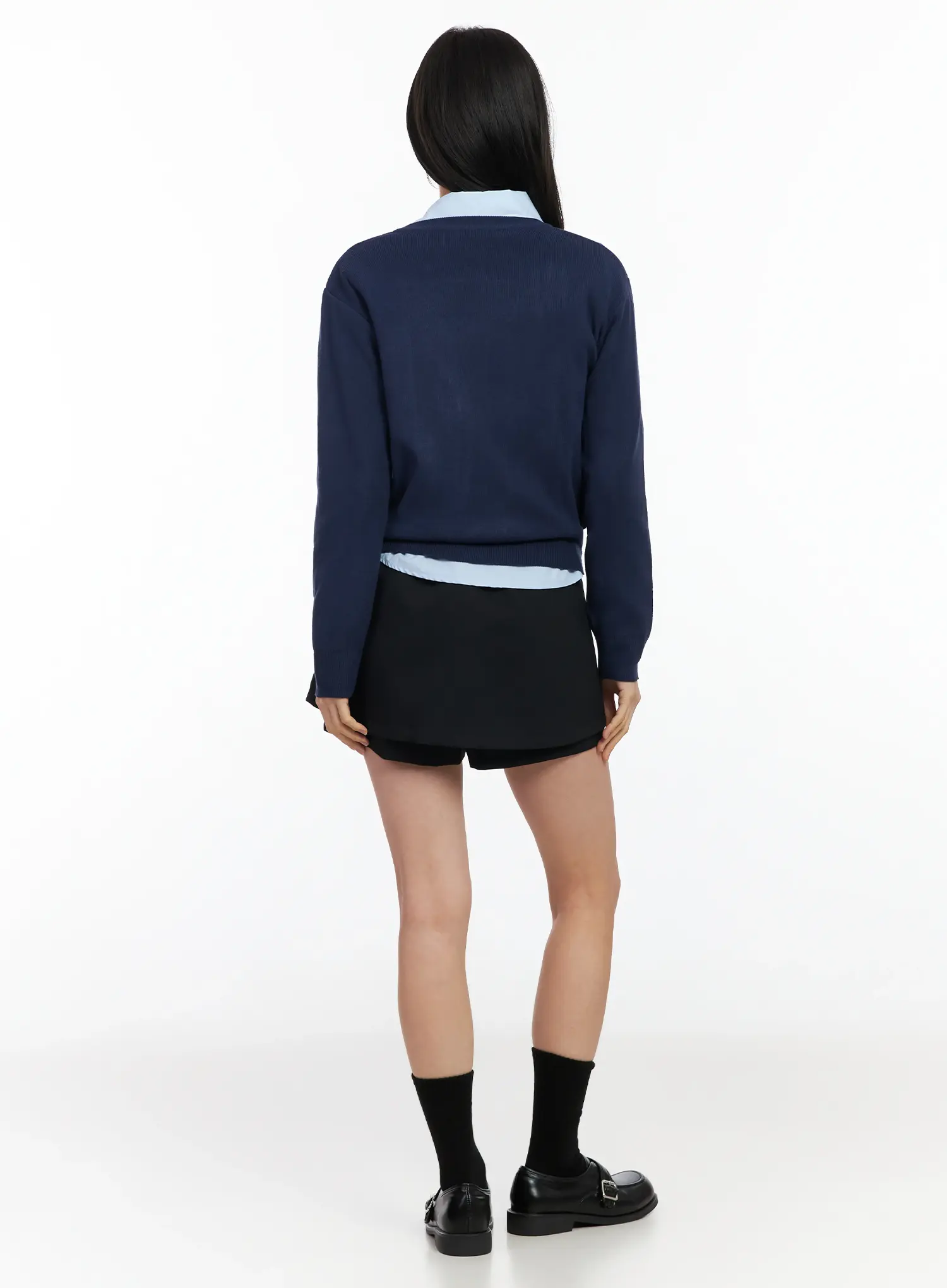 Simple Round Neck Cardigan IM524 - Image 5