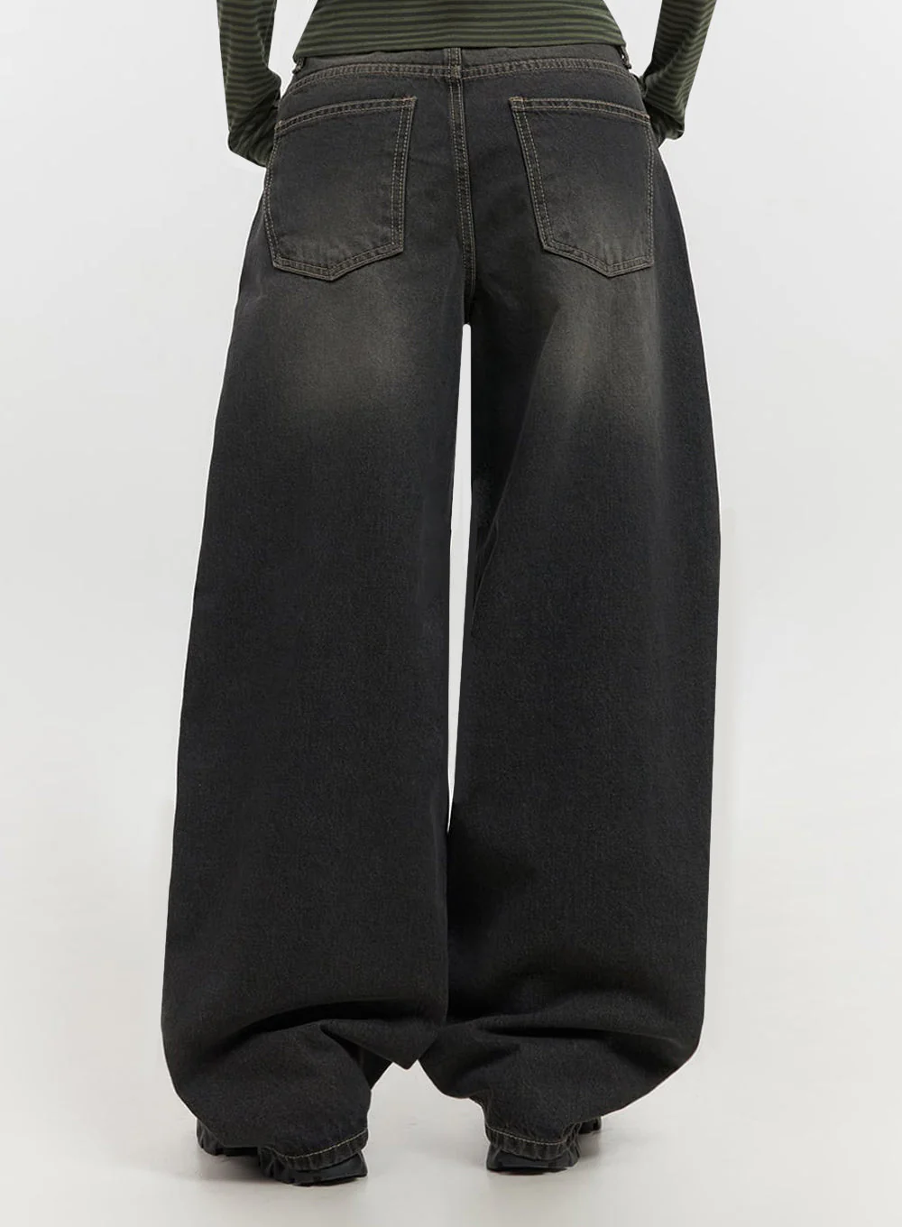 Skyla Washed Wide-Leg Baggy Jeans IF511 - Image 8