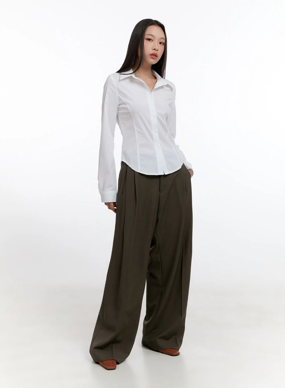 Slim Fit Collared Blouse CN420 - Image 2