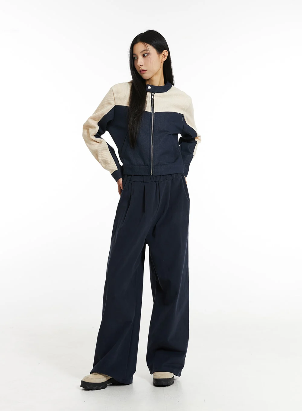 Slim Fit Color Block Jacket IN308 - Image 2