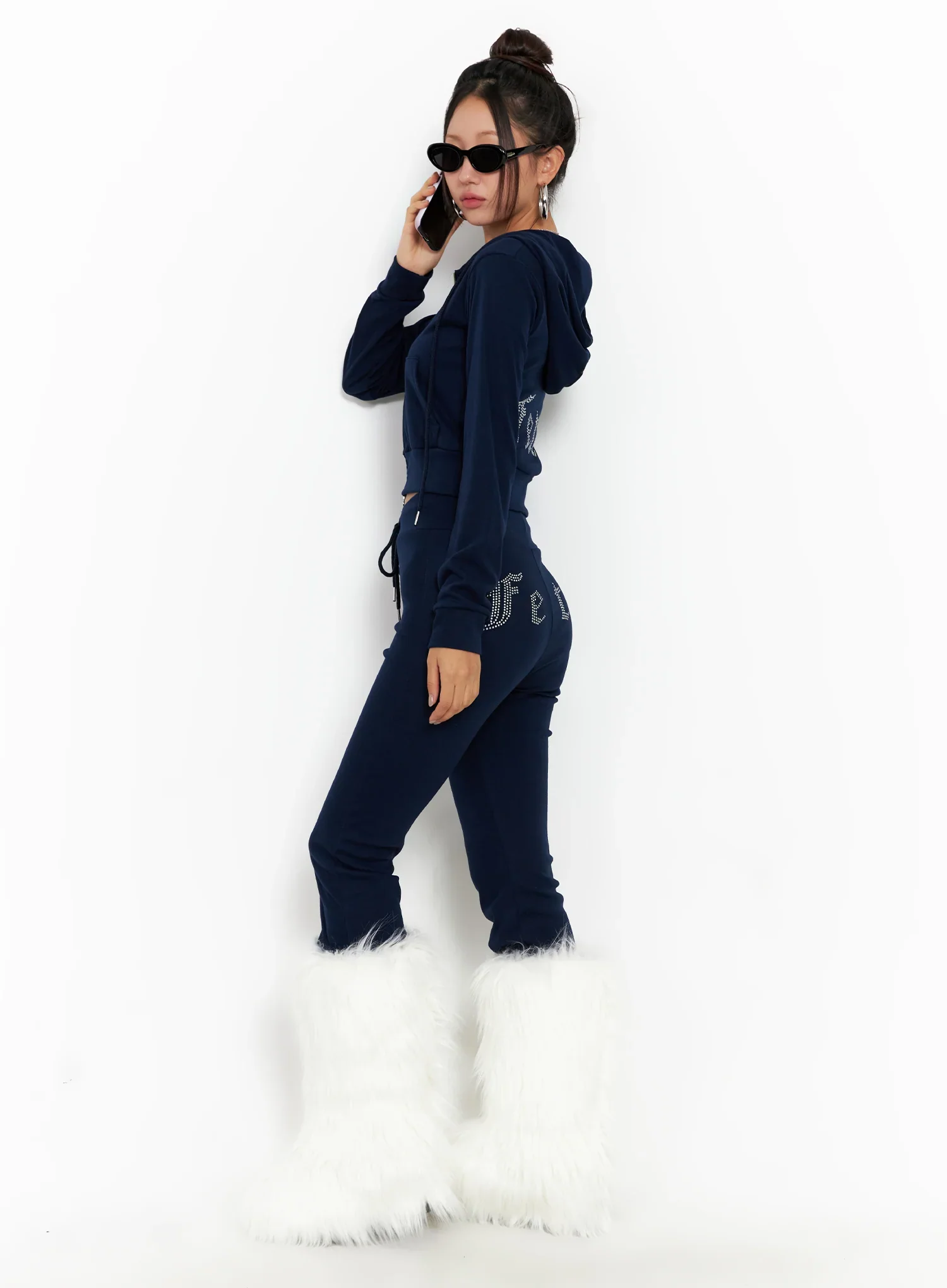 Slim Fit Cropped Zip-Up Hoodie CO515 - Image 9