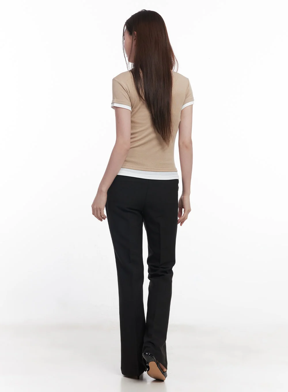 Slim-Fit Flared Trousers CY519 - Image 6