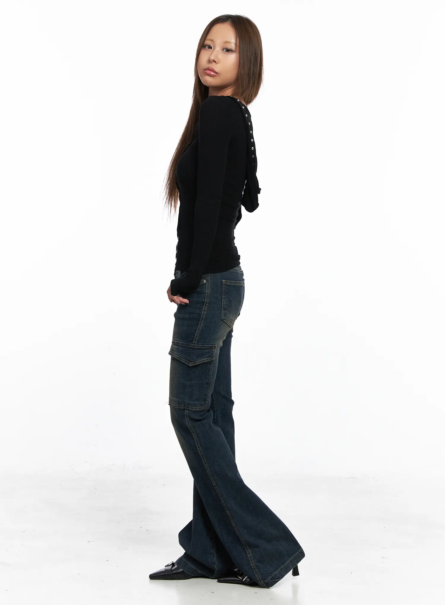 Slim-Fit Hooded Cardigan CO510 - Image 4