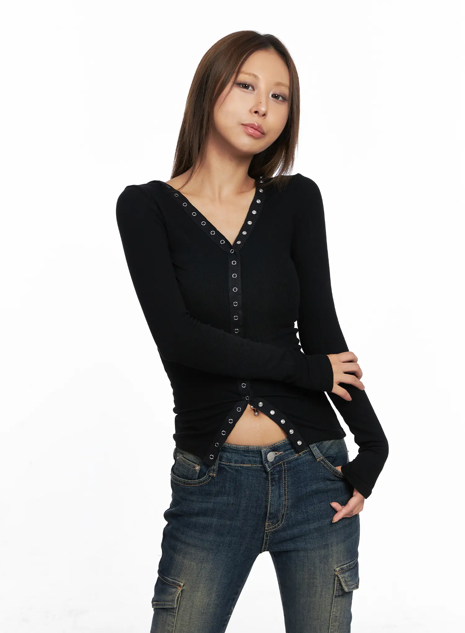 Slim-Fit Hooded Cardigan CO510 - Image 7