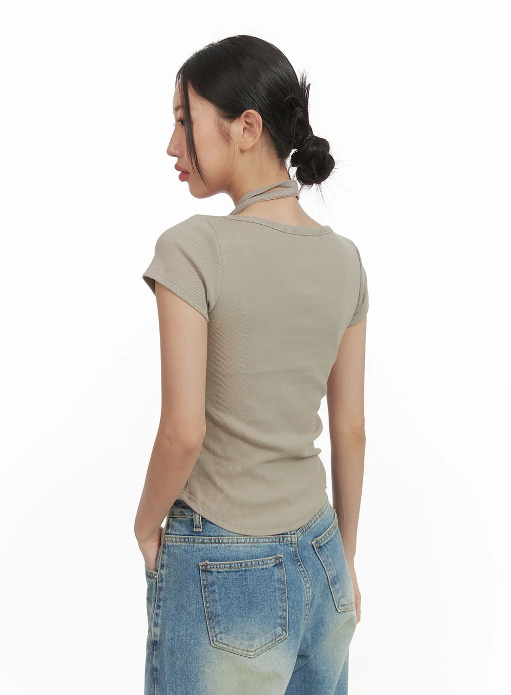 Slim Fit U Neck Top CY423 - Image 4