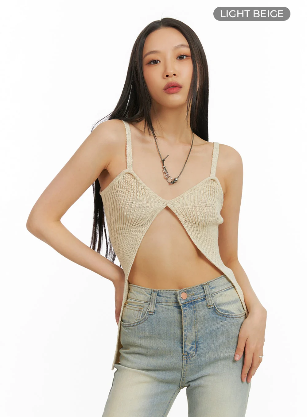 Slit Knit Cami Top IA417 - Image 7