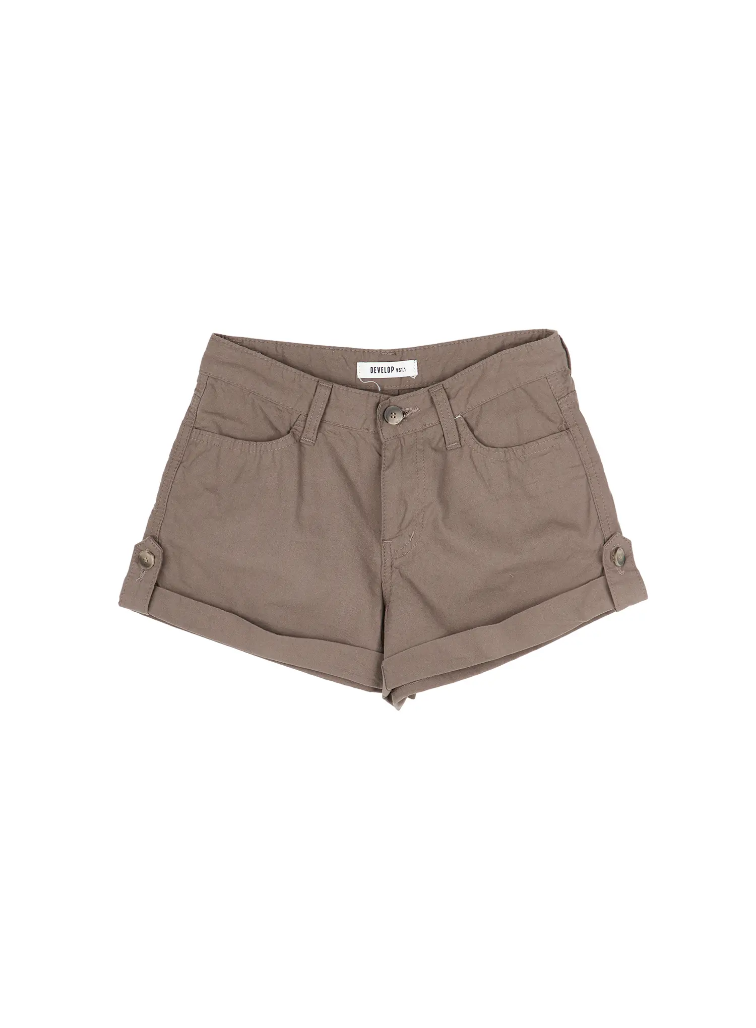 Snap Button Cotton Shorts CY512 - Image 10
