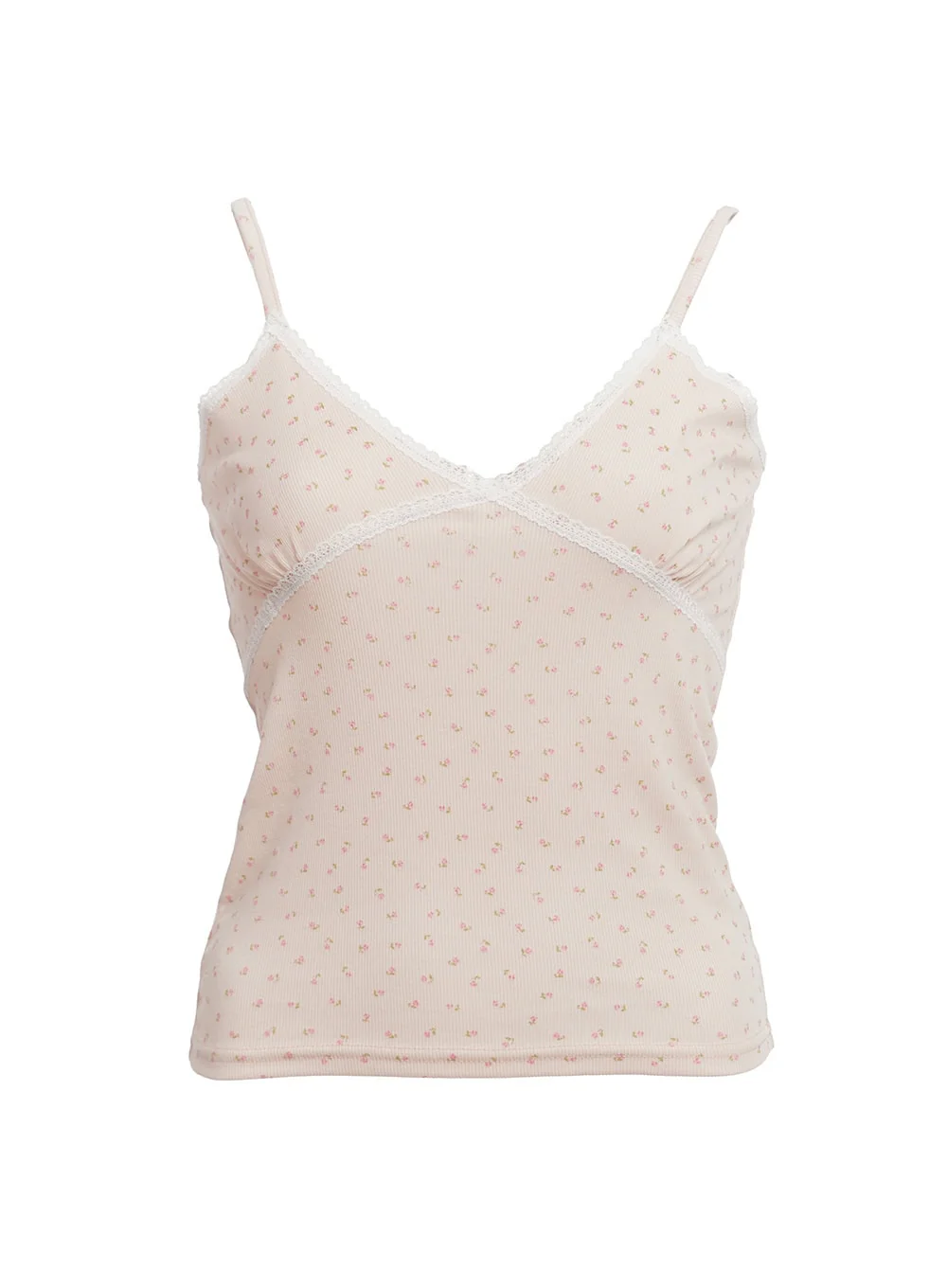Soft Floral Lace Cami Top IA524