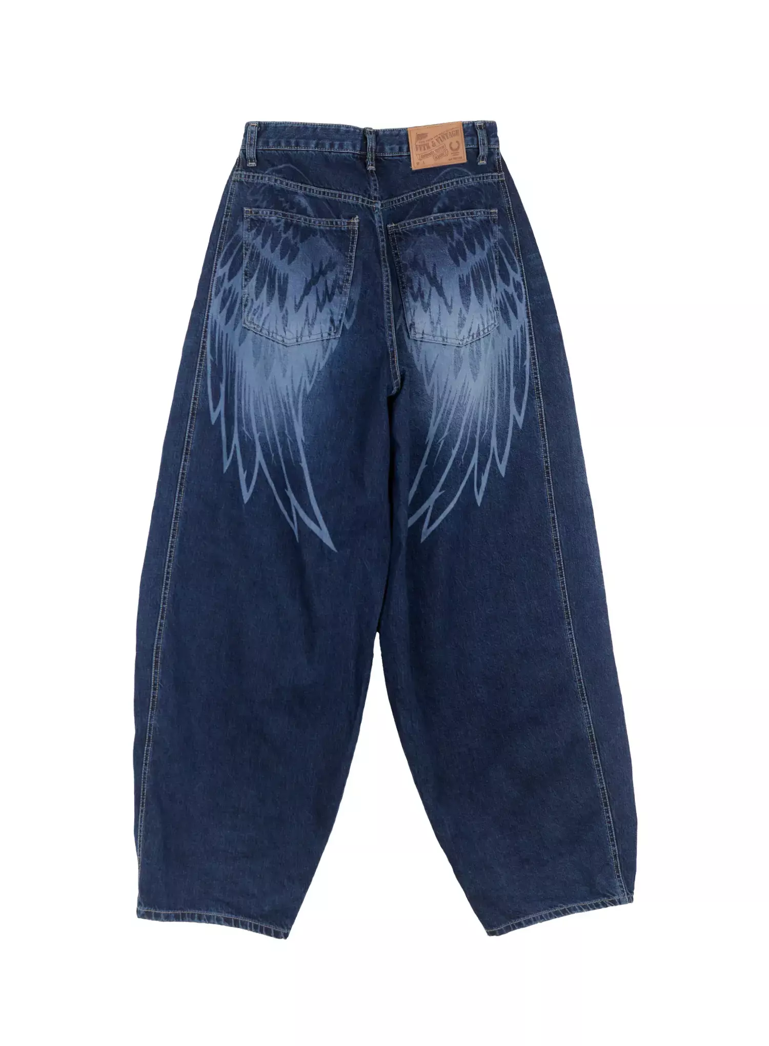 Sohee Angel Wing Print Wide-Leg Jeans IG508 - Image 16