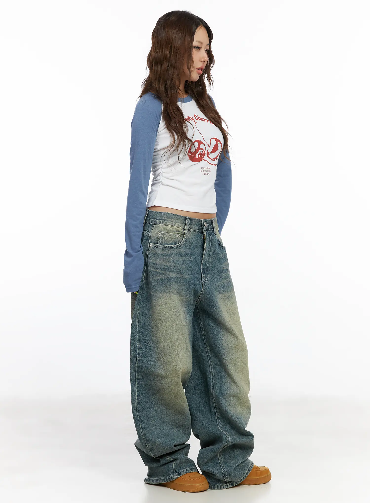 Sol Vintage Washed Baggy Jeans CF512 - Image 5