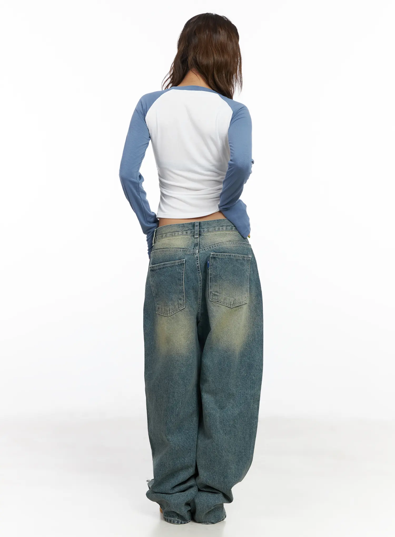 Sol Vintage Washed Baggy Jeans CF512 - Image 7