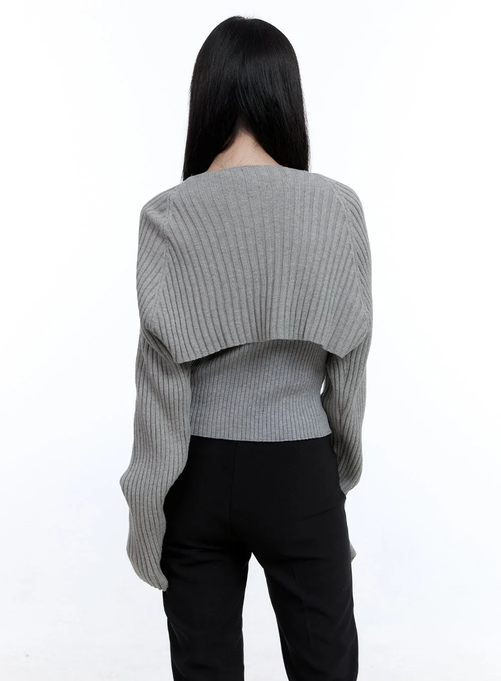 Solid Bolero Sleeve Top OO429 - Image 6