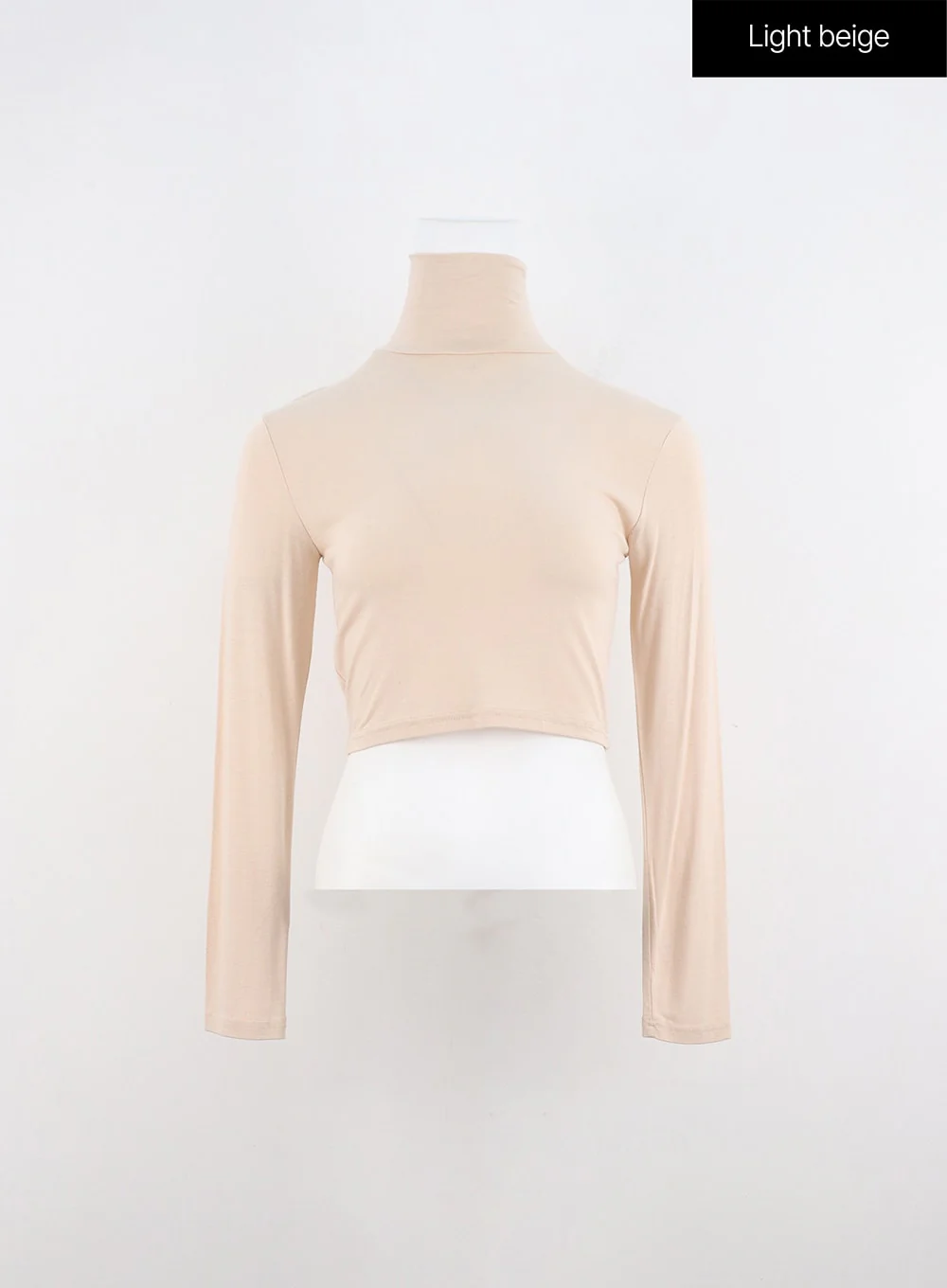 Solid Long Sleeve Turtleneck Crop IO320 - Image 12