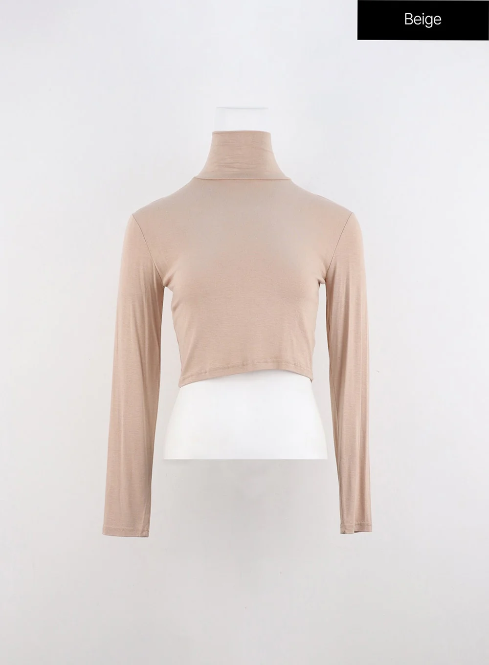 Solid Long Sleeve Turtleneck Crop IO320 - Image 13