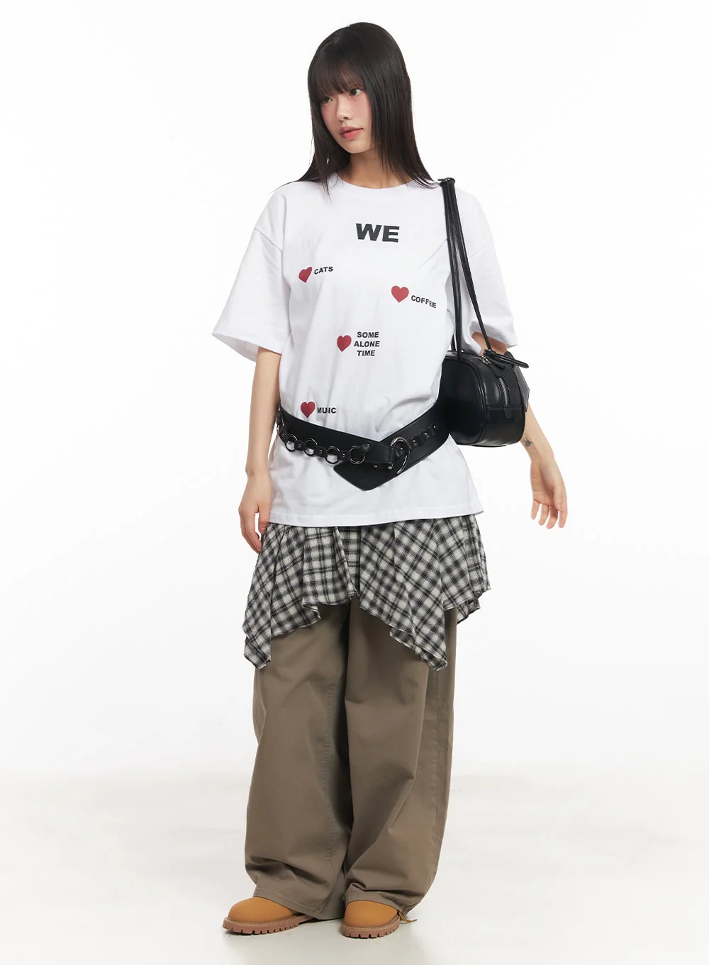 Solid Pocketed Wide-Fit Trousers CA523 - Image 8