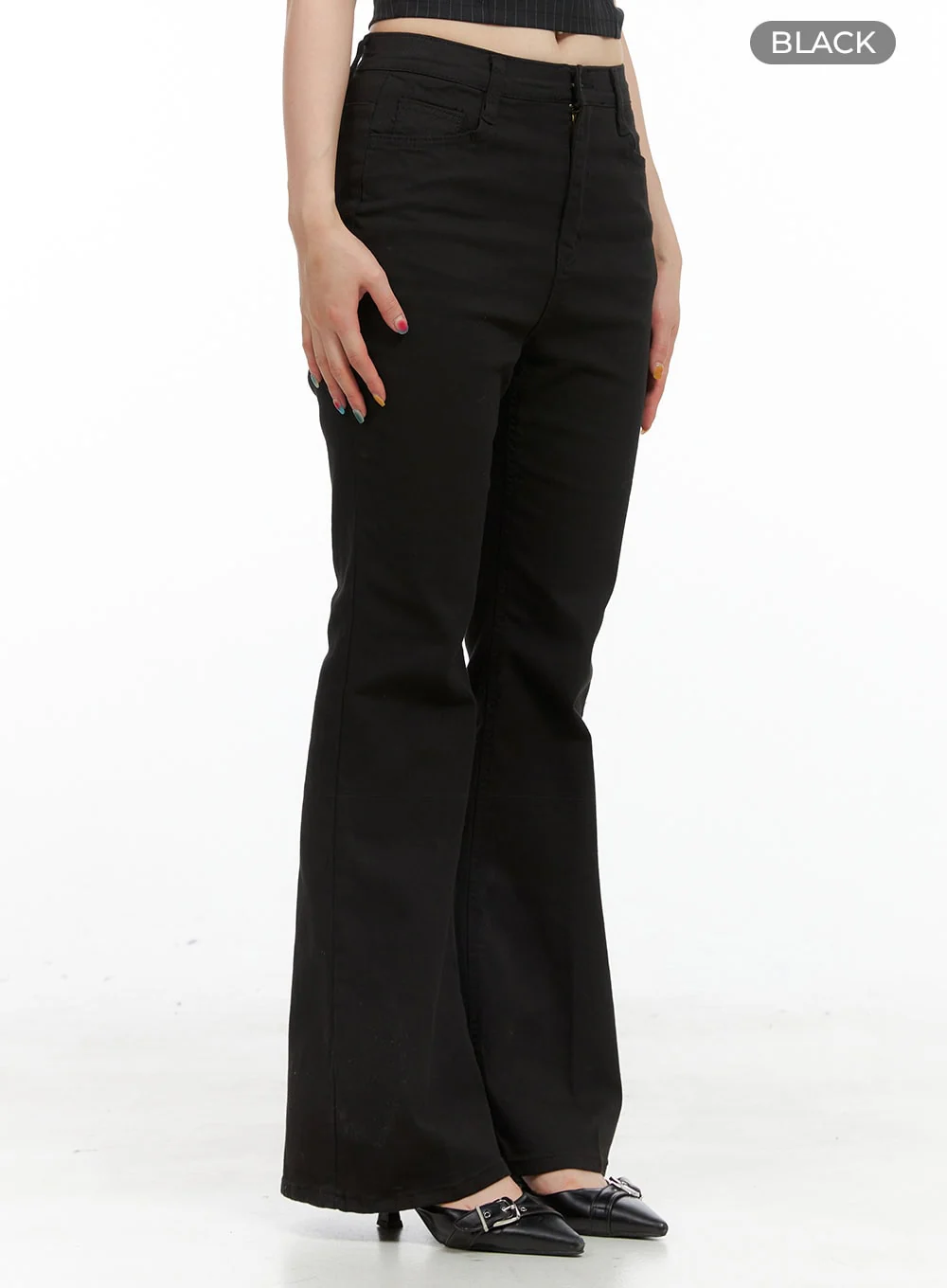 Solid Slim Bootcut Pants CG409 - Image 7