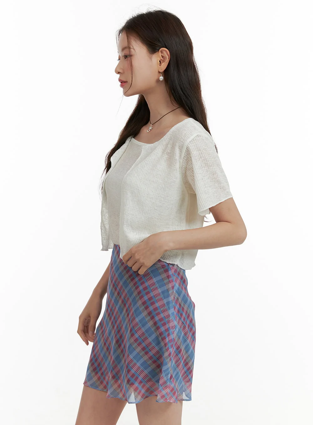 Solid Summer Top and Cardigan OU413 - Image 5