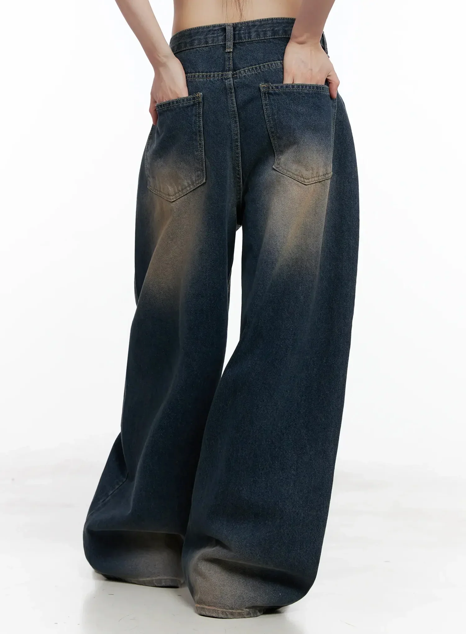 Solji Acid Washed Wide-Leg Jeans IL531 - Image 15