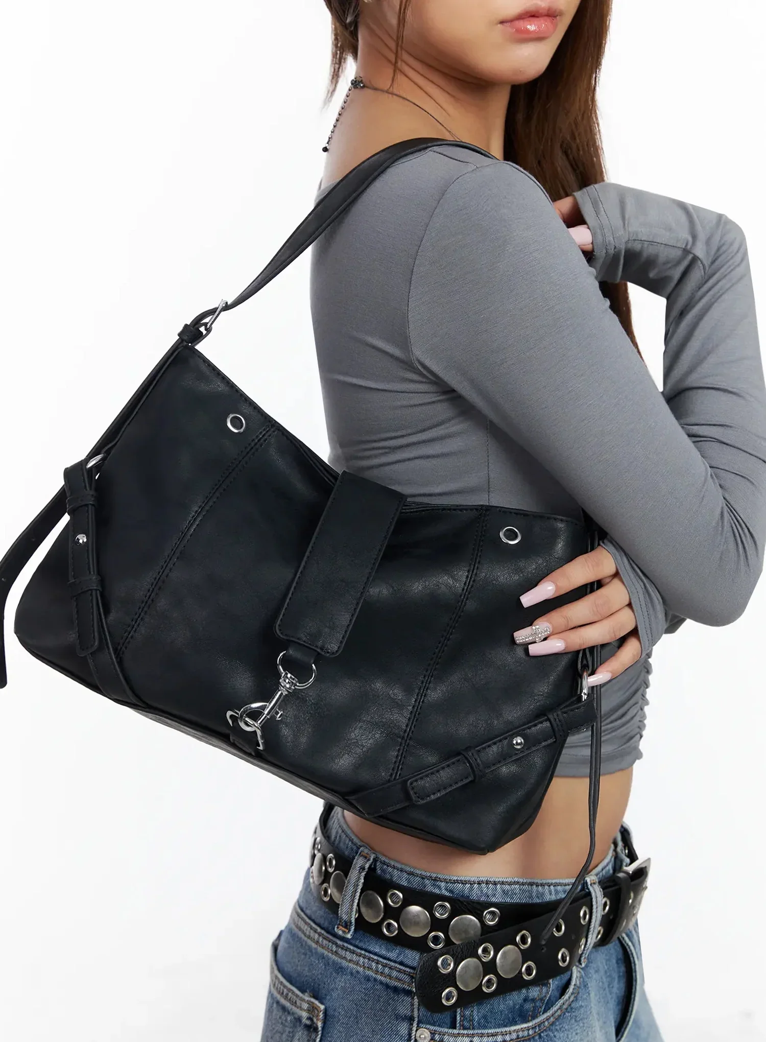 Square Buckle Shoulder Bag IA527