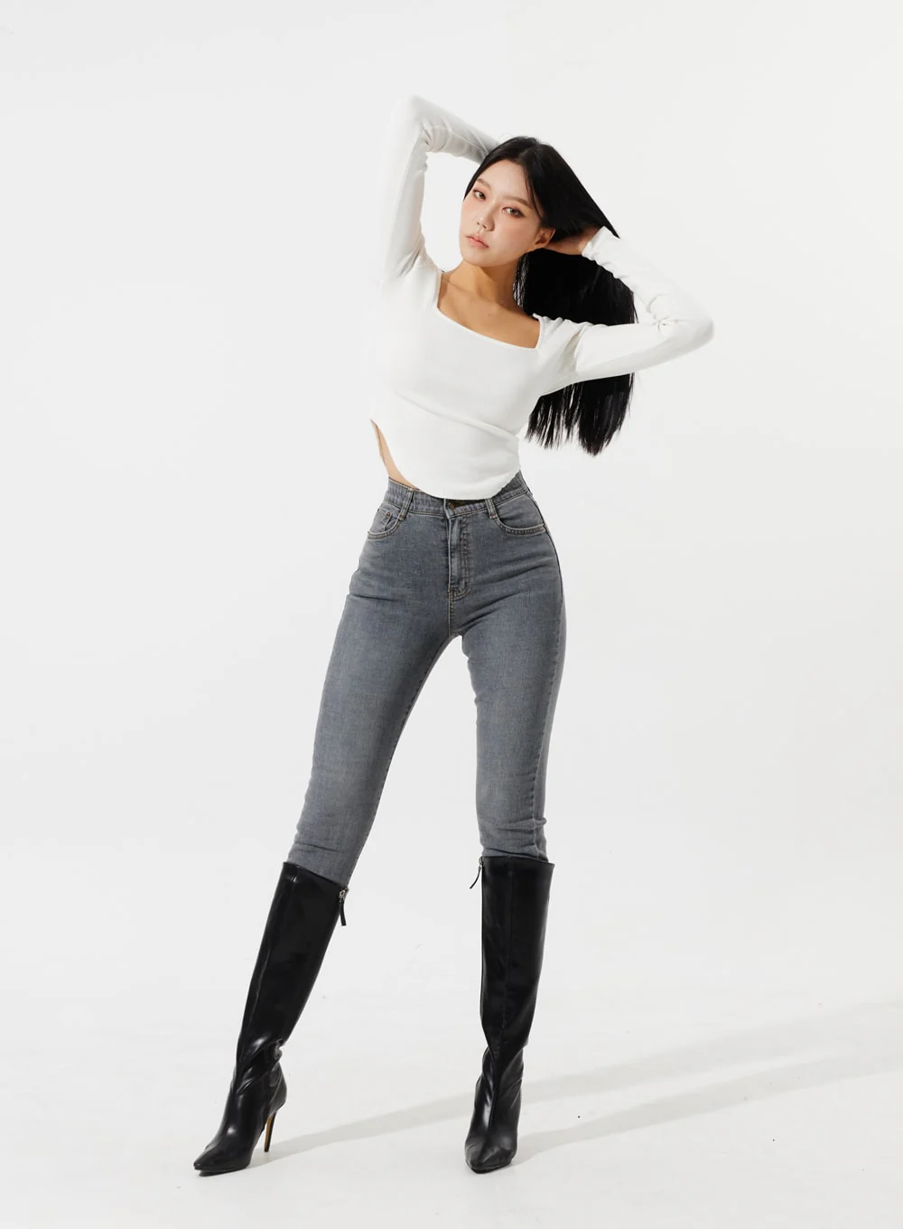 Square Neck Cropped Top IM307 - Image 4