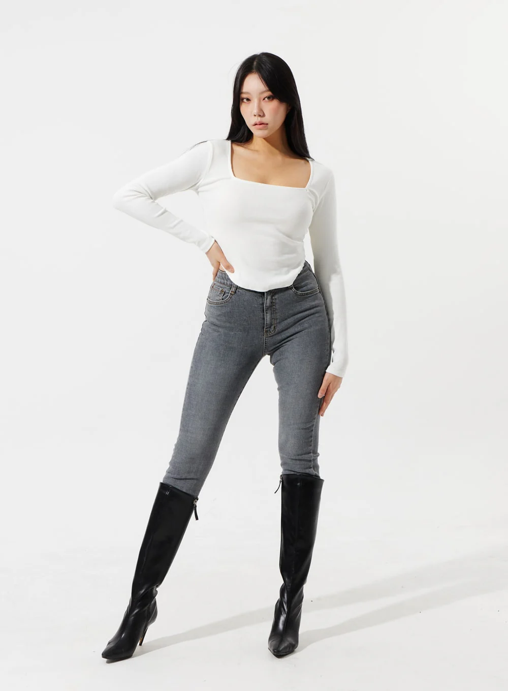 Square Neck Cropped Top IM307 - Image 5