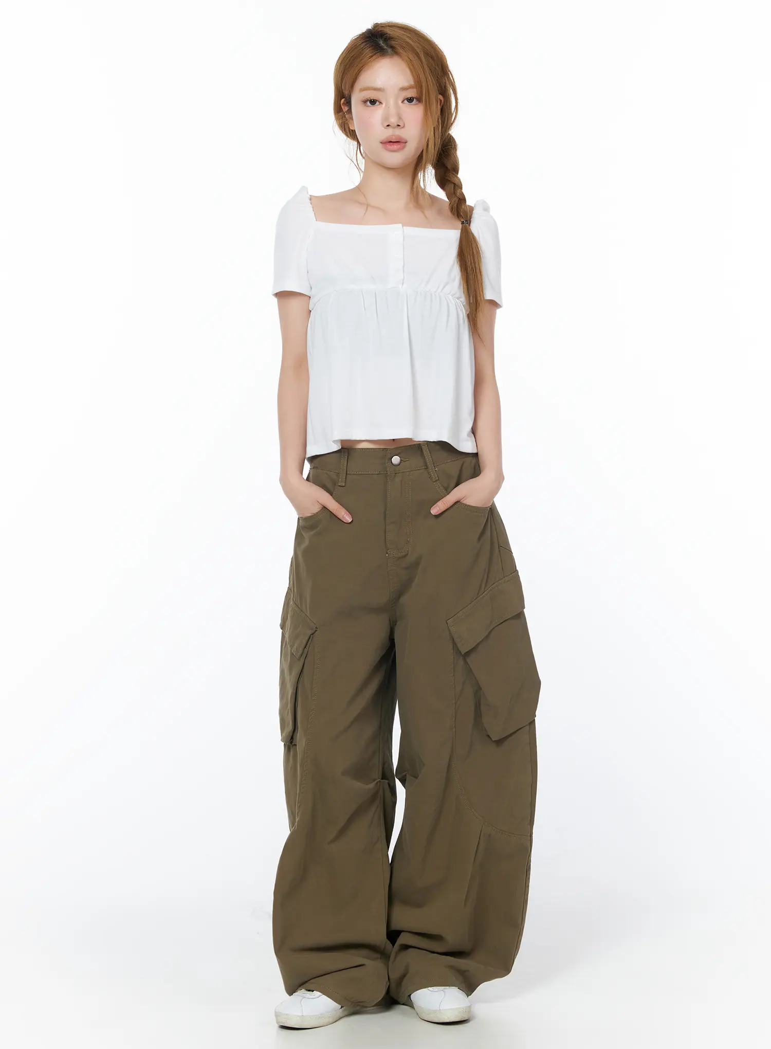 Square-Neck Puff-Sleeve Top CY508 - Image 3