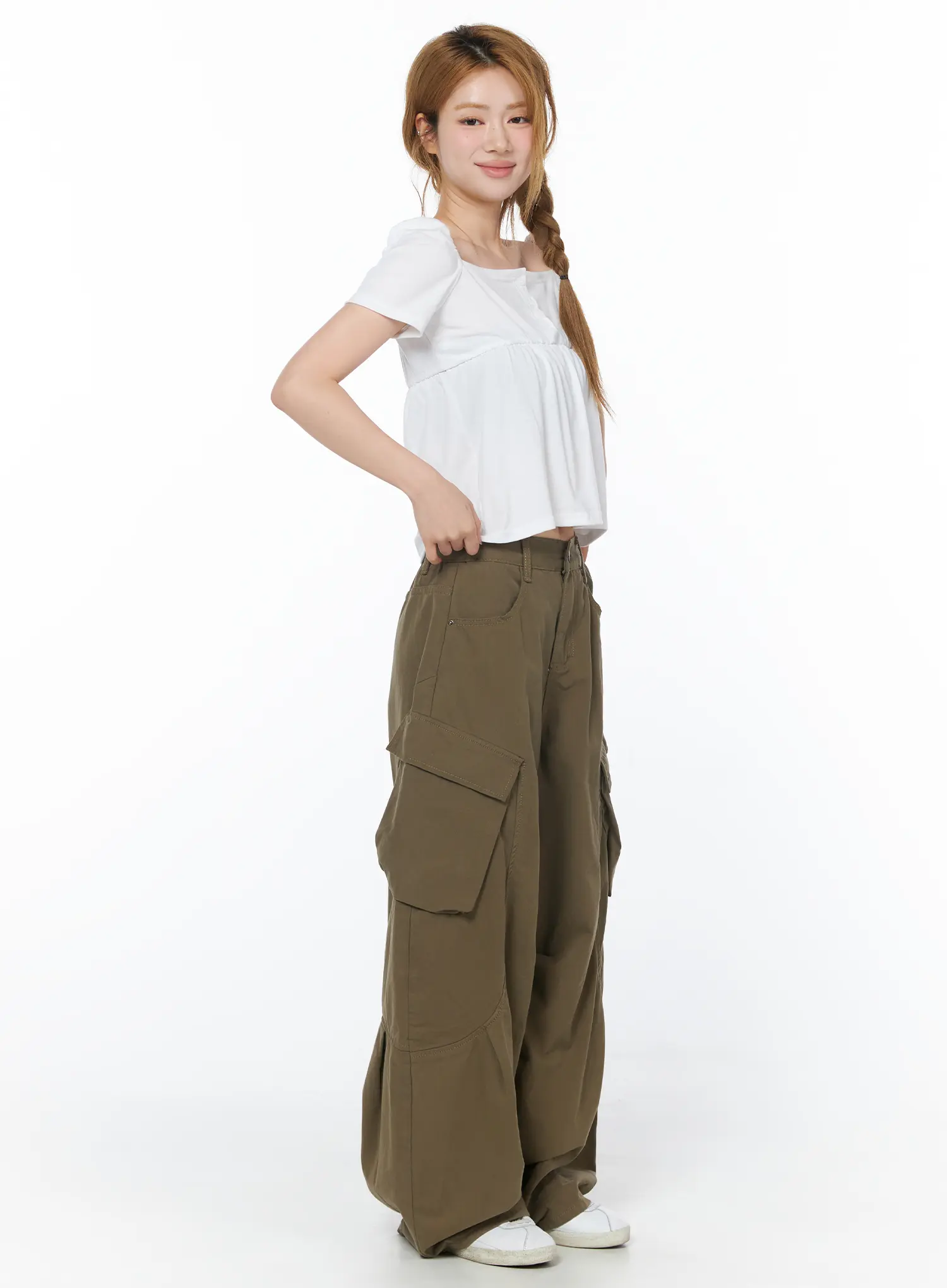 Square-Neck Puff-Sleeve Top CY508 - Image 4