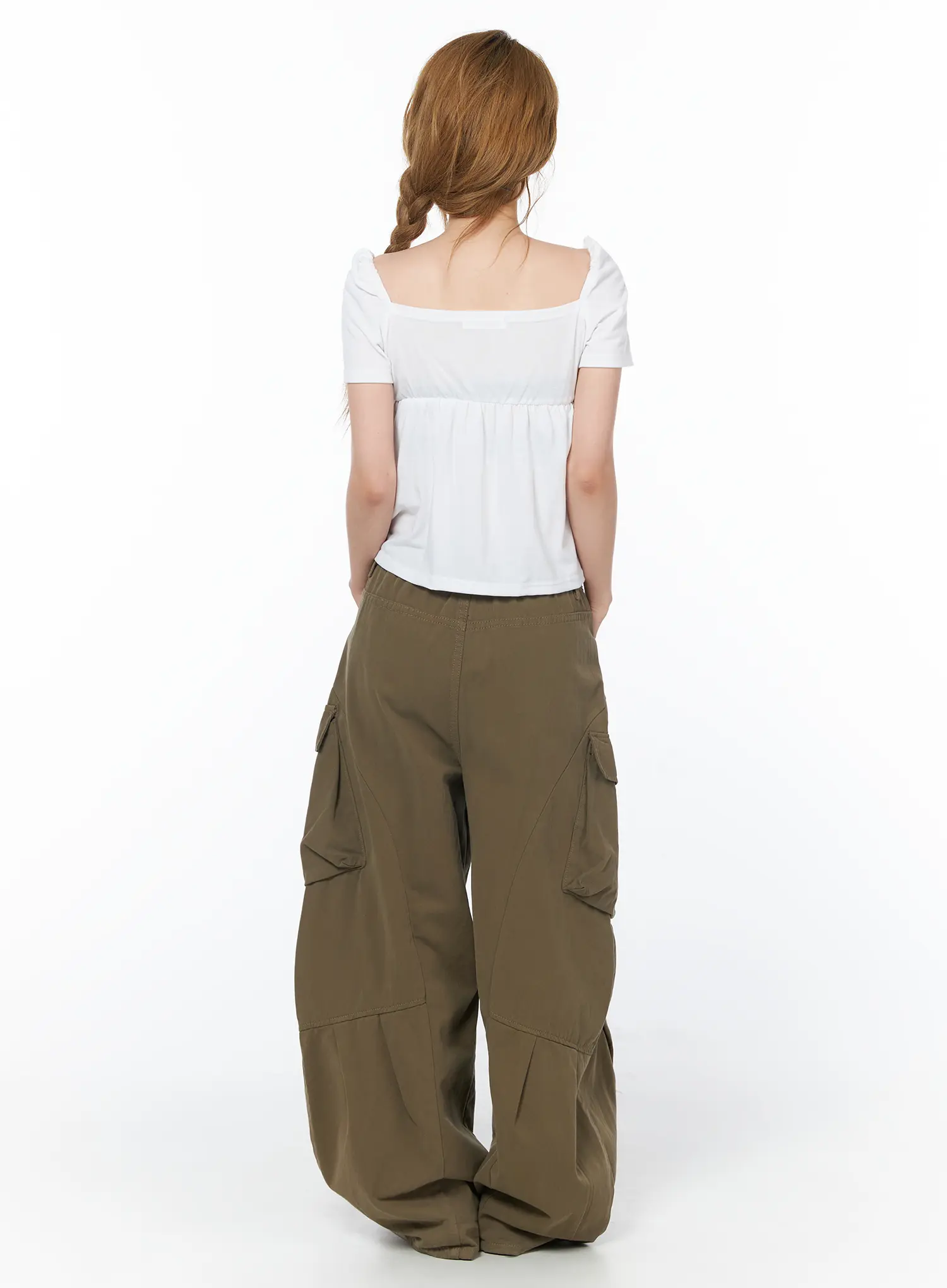 Square-Neck Puff-Sleeve Top CY508 - Image 5