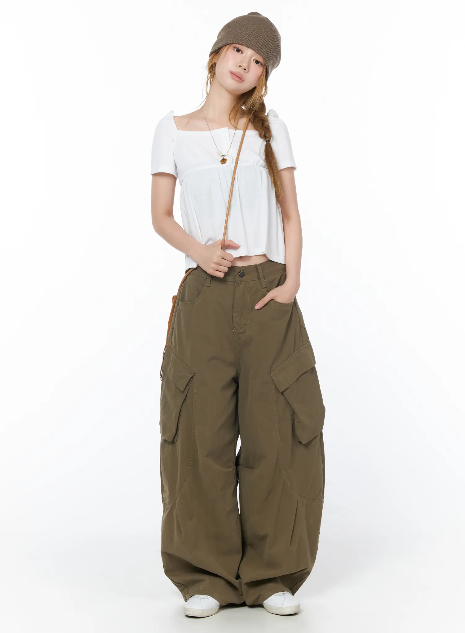 Square-Neck Puff-Sleeve Top CY508 - Image 7