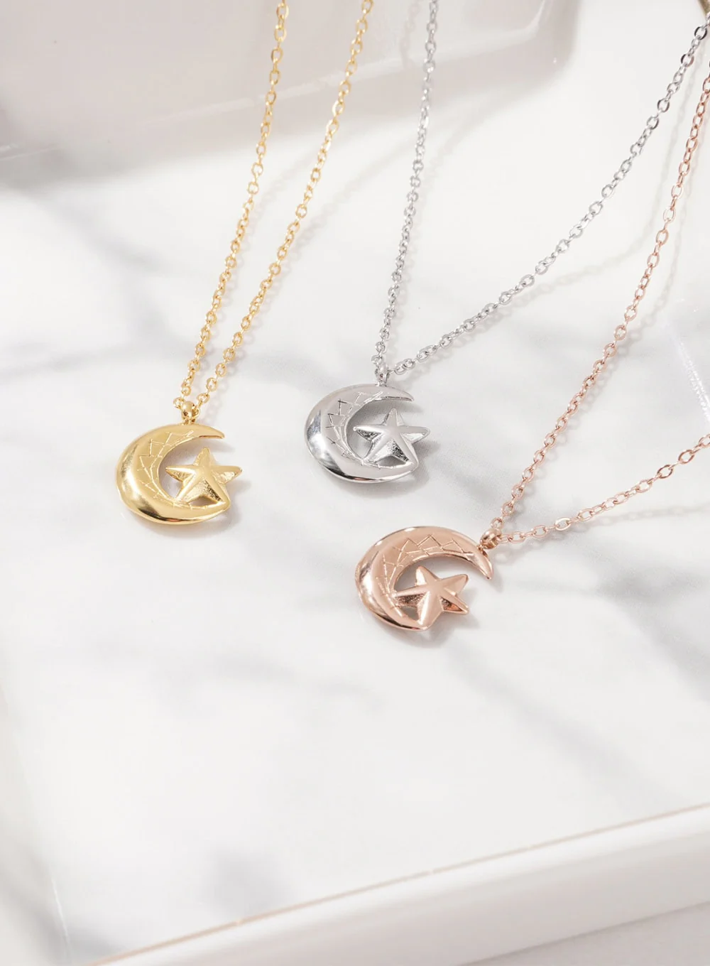 Star Crescent Necklace IL405