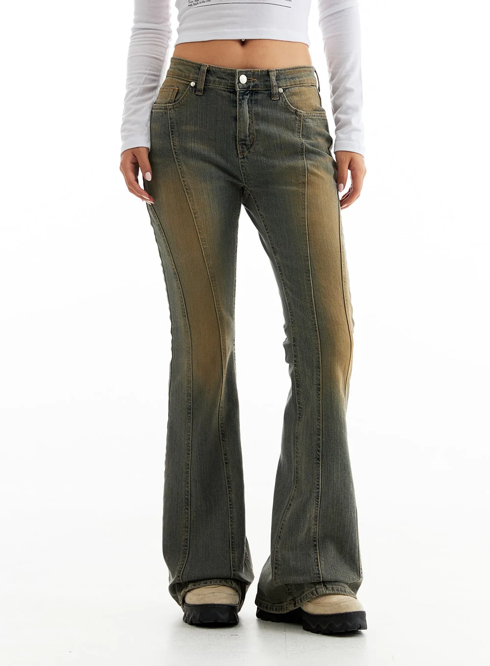Stitched Bootcut Jeans CO313 - Image 8