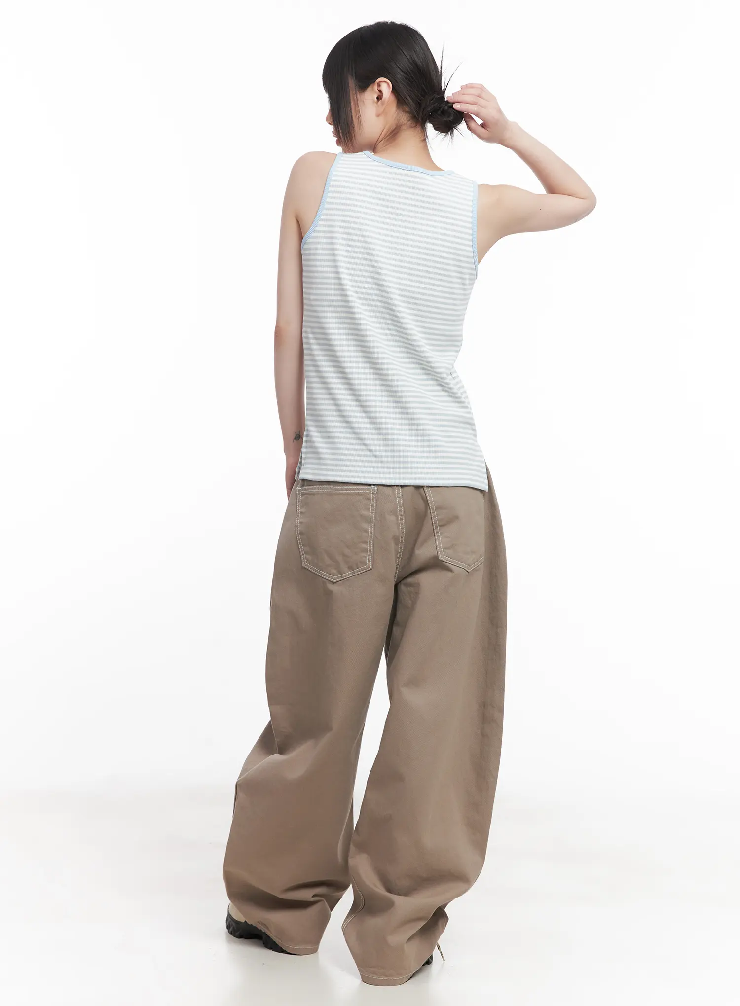 Stitched Wide-Fit Pants CU518 - Image 5
